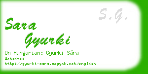 sara gyurki business card