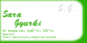 sara gyurki business card